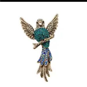 ‎RHINESTONE BIRD BROOCH